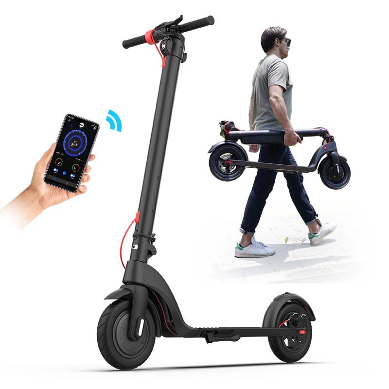 Hot Sale best X7 Two wheels smart Foldable Electric Scooter 8.5inch 350W Removable Battery Max 33km/h eScooter for Adults