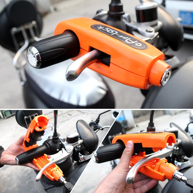 CYX Motorcycle Brake Accelerator Grip Scooter Handlebar Protection Security Lock