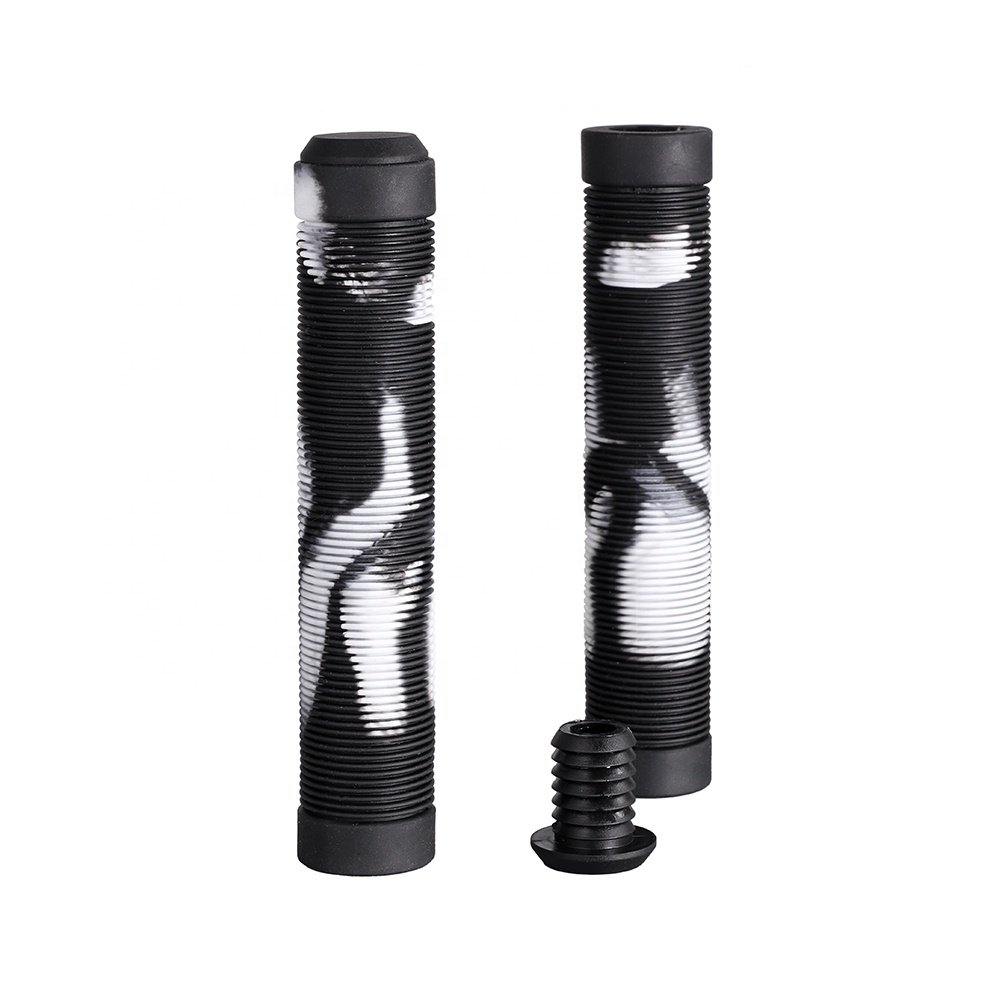 Huoli Factory Custom 145mm 160mm 170mm Soft Rubber Bike dirtbike Handlebar Cover Scooter Grips With Bar Ends for Ethic odi