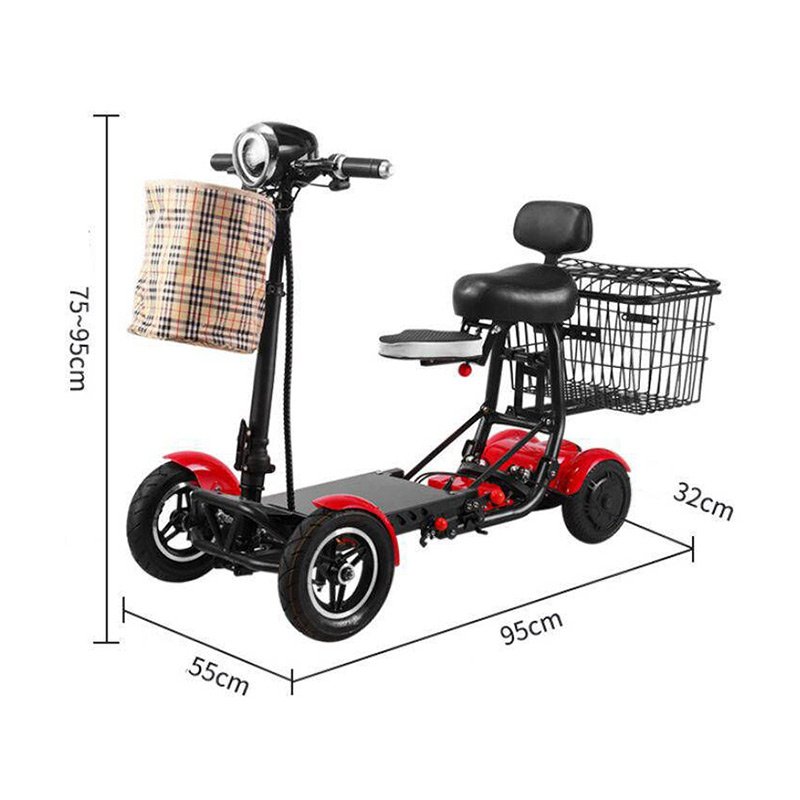 Popular Four Wheels Folding Mobility Portable Electric Scooter