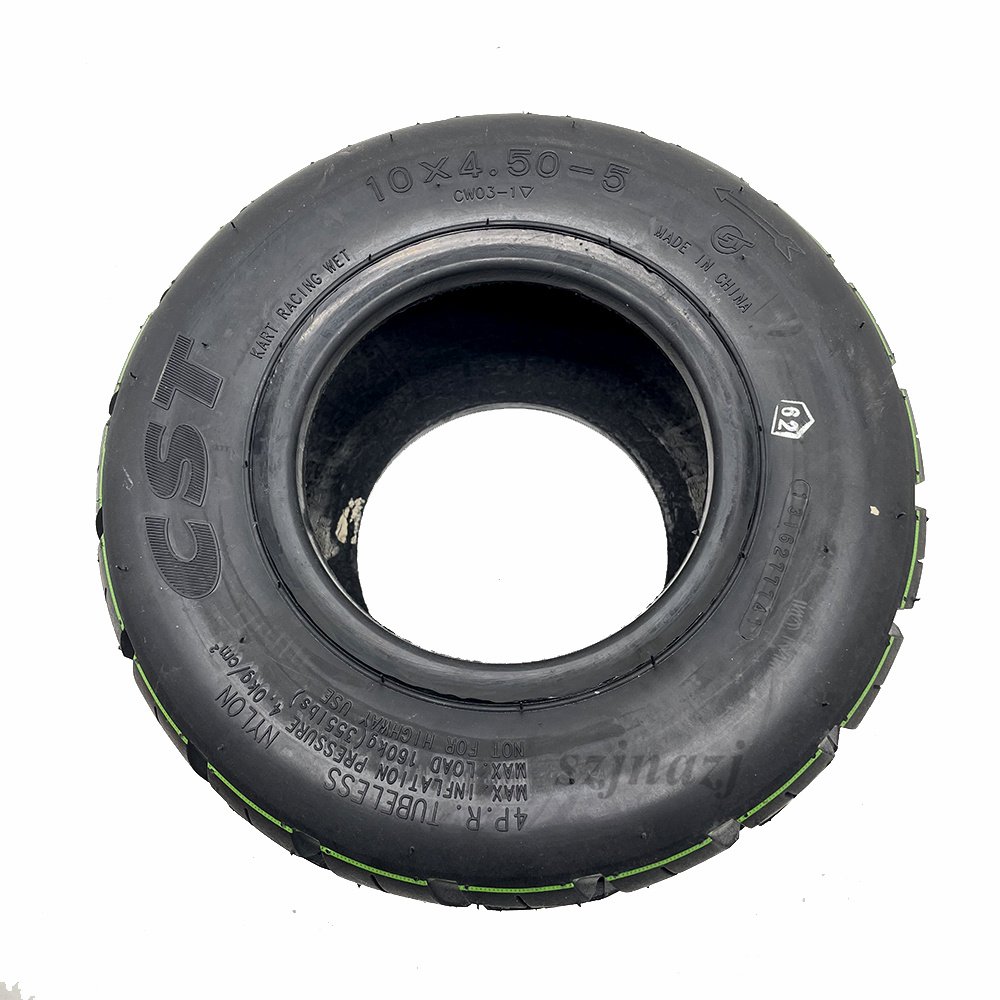High Quality 10x4.50-5 Tubeless Rain Tire Wet Vacuum Tyre for Kart Racing Wear-resistant Replacement Parts