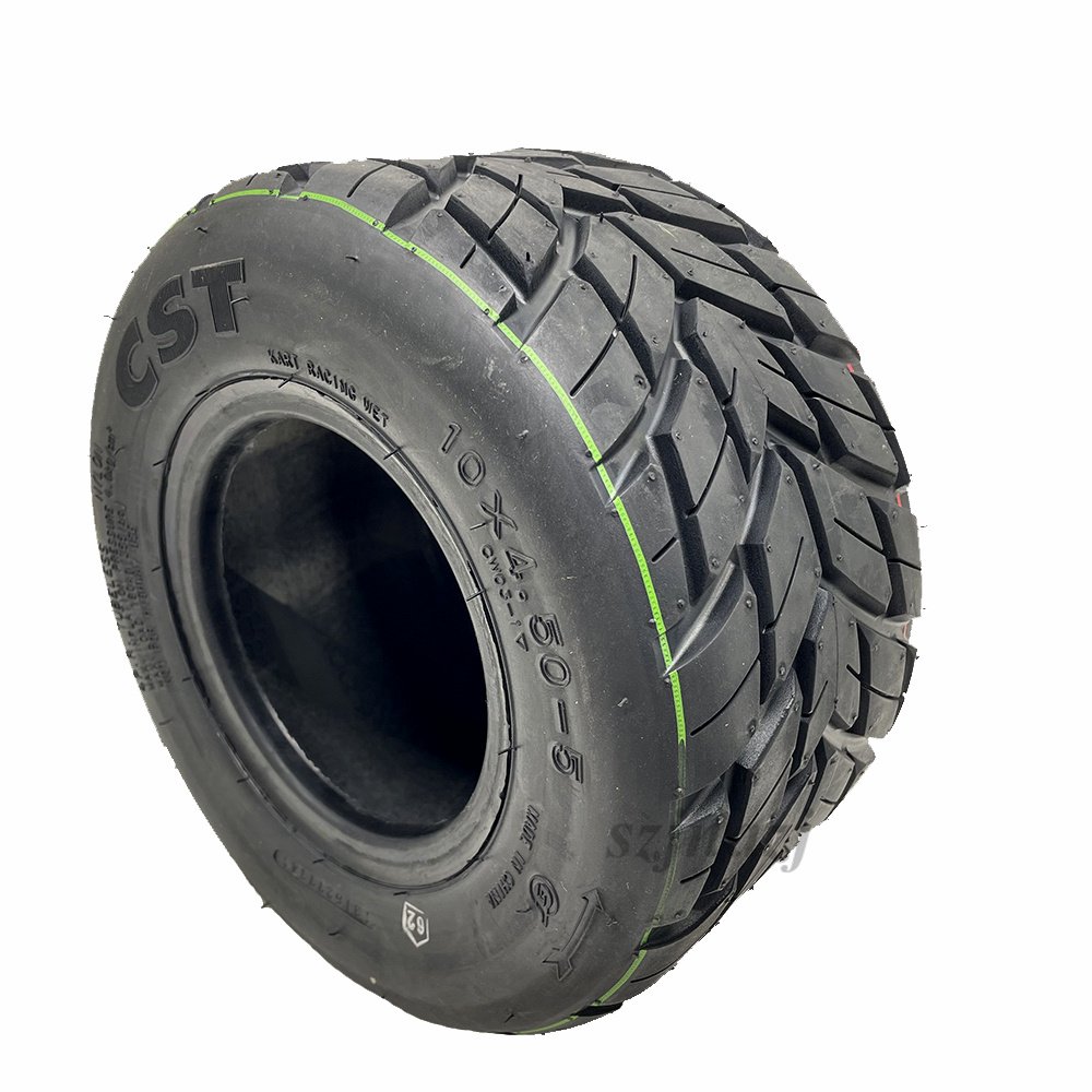 High Quality 10x4.50-5 Tubeless Rain Tire Wet Vacuum Tyre for Kart Racing Wear-resistant Replacement Parts