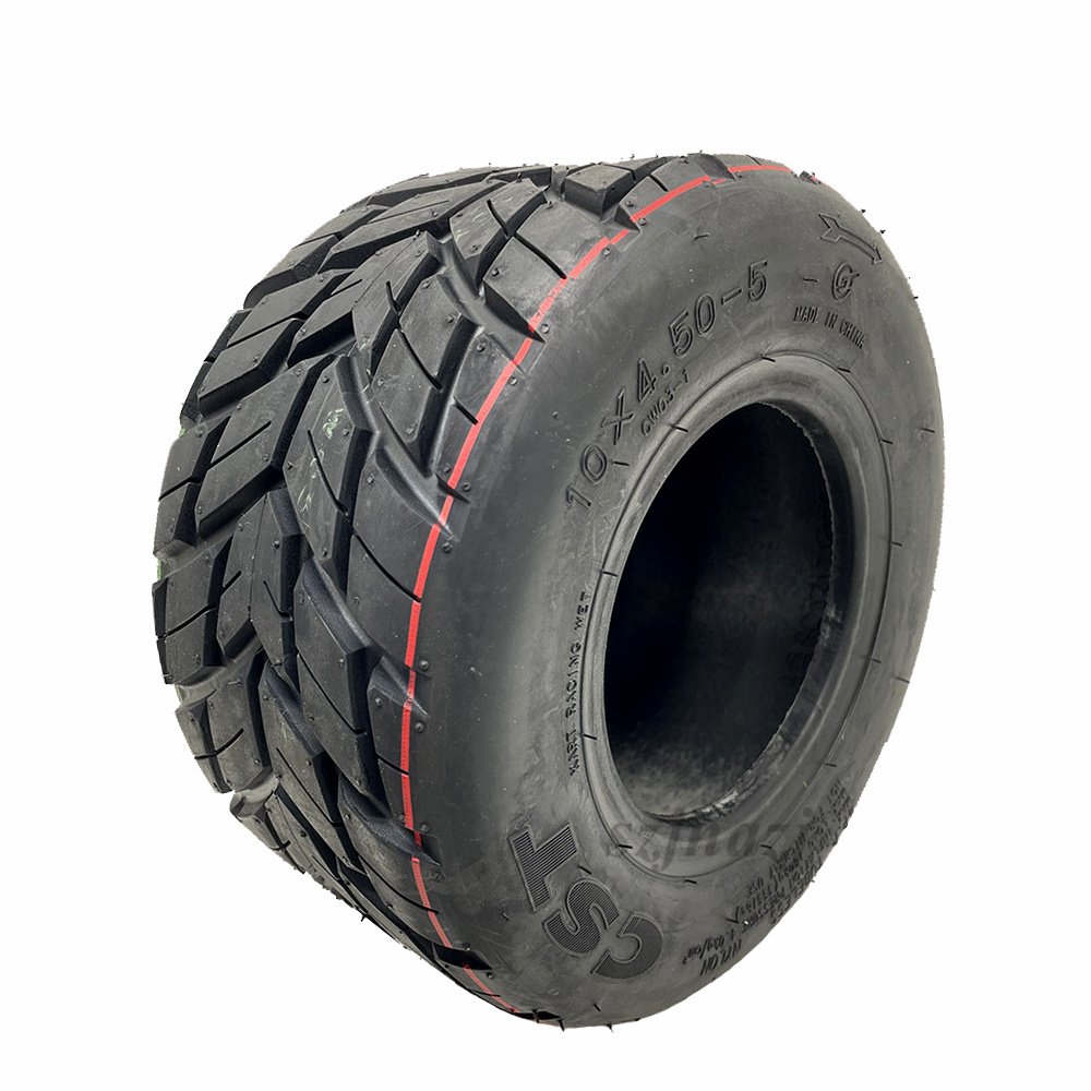 High Quality 10x4.50-5 Tubeless Rain Tire Wet Vacuum Tyre for Kart Racing Wear-resistant Replacement Parts