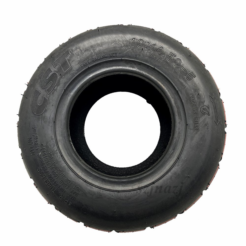 High Quality 10x4.50-5 Tubeless Rain Tire Wet Vacuum Tyre for Kart Racing Wear-resistant Replacement Parts