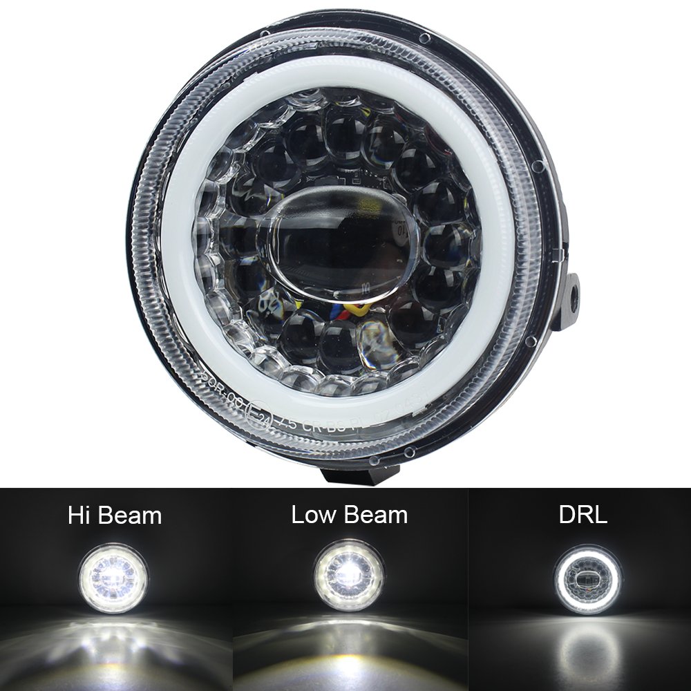 Atubeix ECE Approval 4.7 Inch LED Scooter Headlight Kit For Vespa EEC 2000W Lithium Electric Motorcycle Scooter For Adults