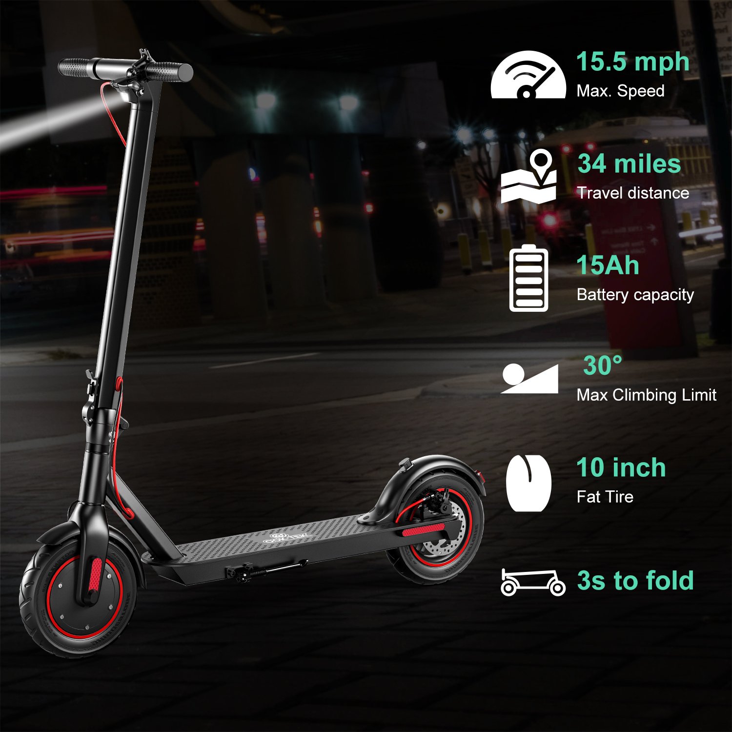 OEM ODM 350W 500W 10 inch Portable 2 Wheel Electric Scooter 36V 10ah 15ah E scooter Monpattino Patinete electrico elscooter