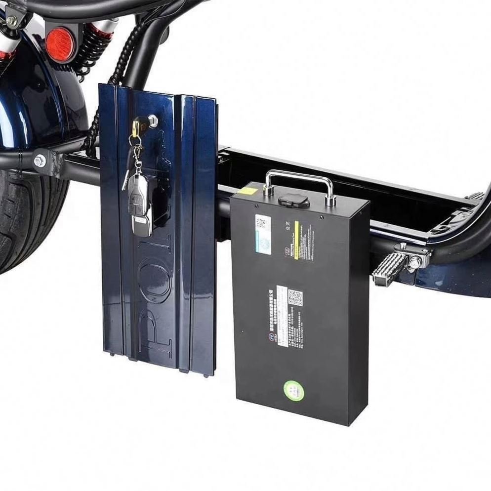 Emark EEC COC Certificate 60V 20AH Battery Electric Scooter 2000W Big Motor Three Wheel OEM Power Time Charging Color Origin ZHE
