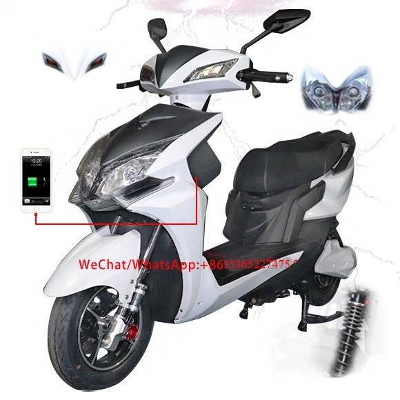 Luxury 1000w li-ion battery 2 wheel electric scooter/electric moped with pedals