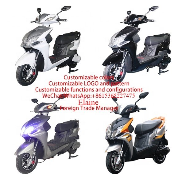 Luxury 1000w li-ion battery 2 wheel electric scooter/electric moped with pedals