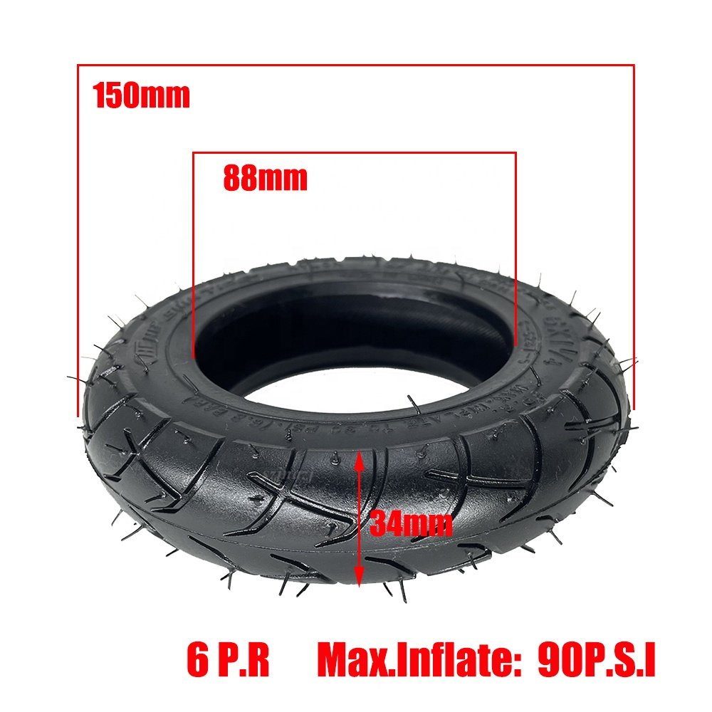 High Quality 6x1 1/4 Pneumatic Tire for 6 Inch Mini Foldable Electric Scooter Wear Resistant High-pressure Tyre Accessories
