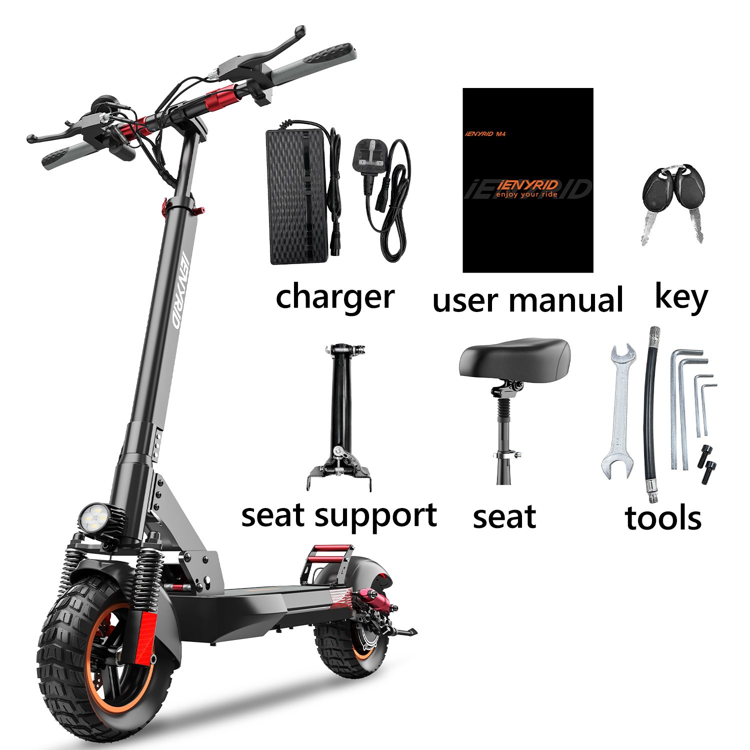 Cheap iENYRID UK EU USA Warehouse iE-M4 Fold E Electric Scooter 48v10Ah 500W/600W Adult Folding Electric Scooter