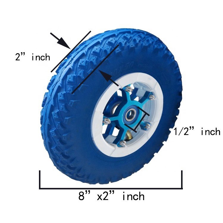 High Quality 8 Inch Pneumatic Wheel Tire 200x50 Inner Outer Tyre Hub Alloy Ball Bearing Rubber Material Electric Scooter Parts