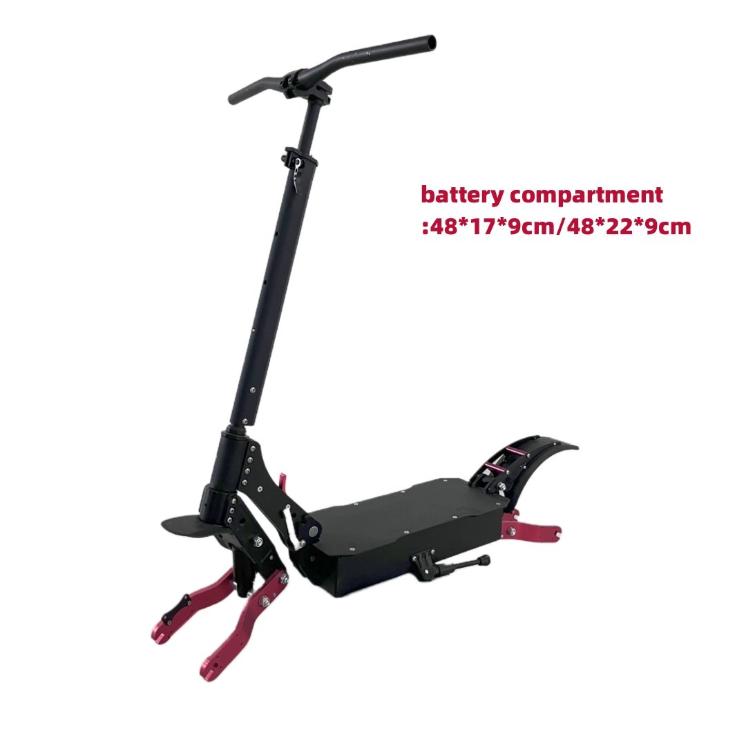Good Quality 10/11Inch C-Type Suspension Electric Scooter Body Aluminum Frame Open Size 135/150Mm E Scooter Parts Accessories