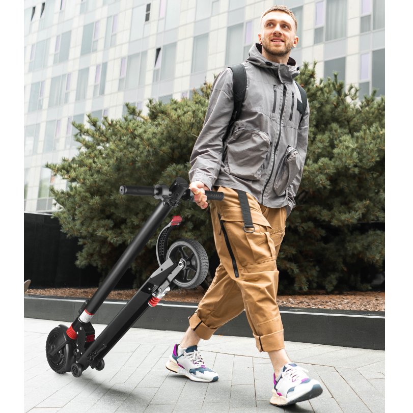 300W 36V 28km/h 9 inch+6.5 inch 2 wheels Front Suspension Foldable Adult E Scooter Electric Scooter Waterproof