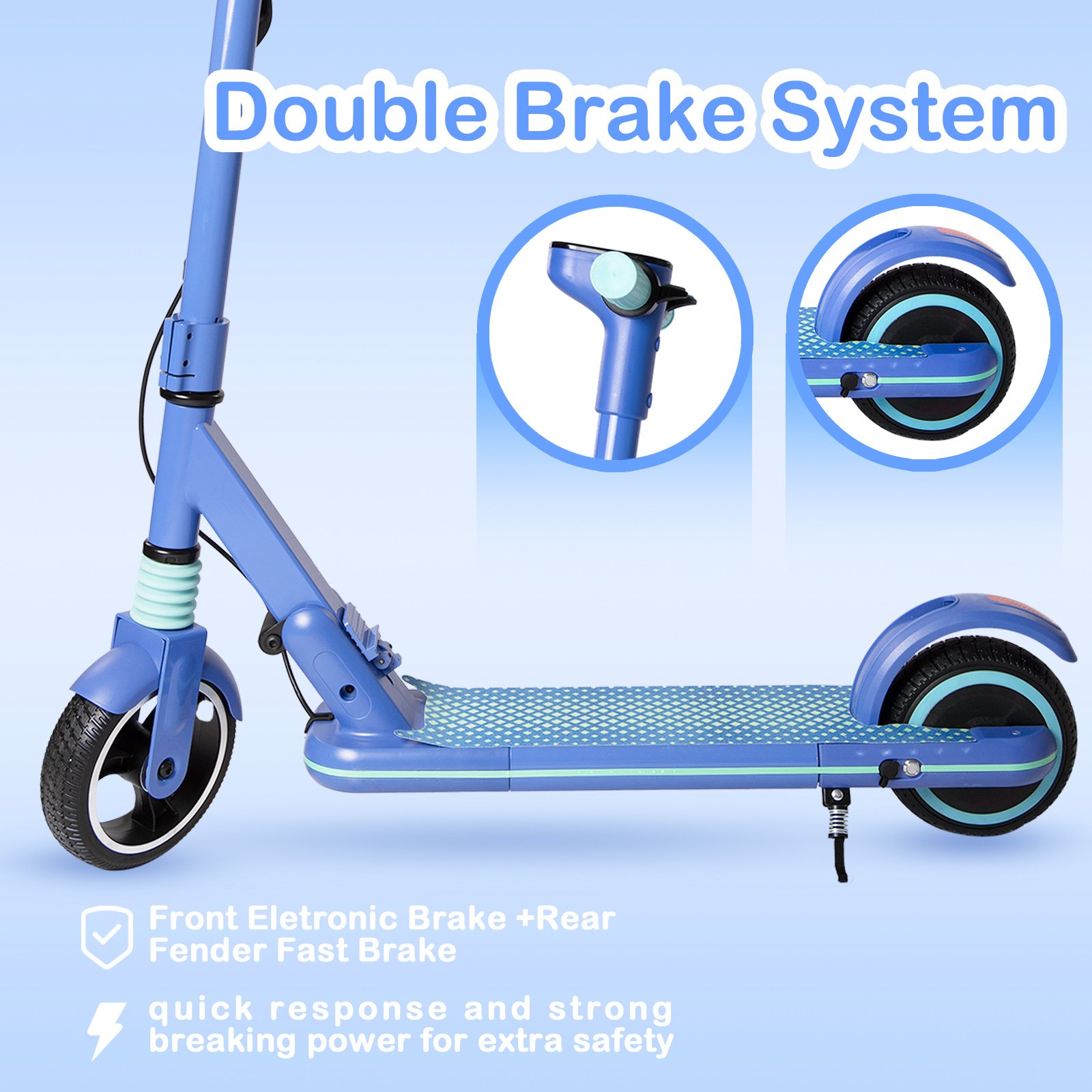 Foldable Scooters Electrics 2 Wheel Eu Warehouse 130W Kick Scooter Electrico Fold E-Scooter Kids Fast Electric Scooters