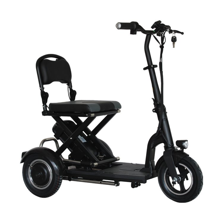 Tricycle Electric Scooter 3 Wheel 10'' Folding Electric Tricycle with Aluminum Alloy Frame for Adults
