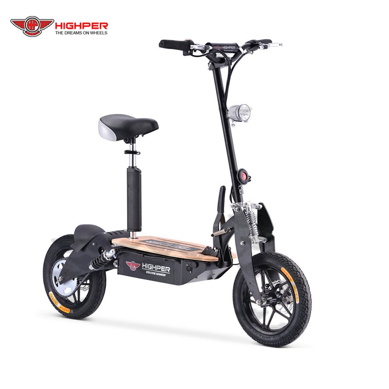 1000W, 1600W adult electric scooter foldable with 14" on road tires