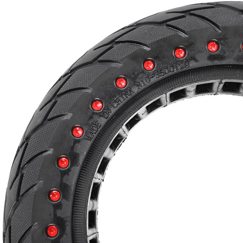 10*2.125 Solid Rubber Tire With Rim For Kugoo M4 Pro Max G30 Scooter Electric Scooter Anti-Shock Front Wheel With Red Ring Tire