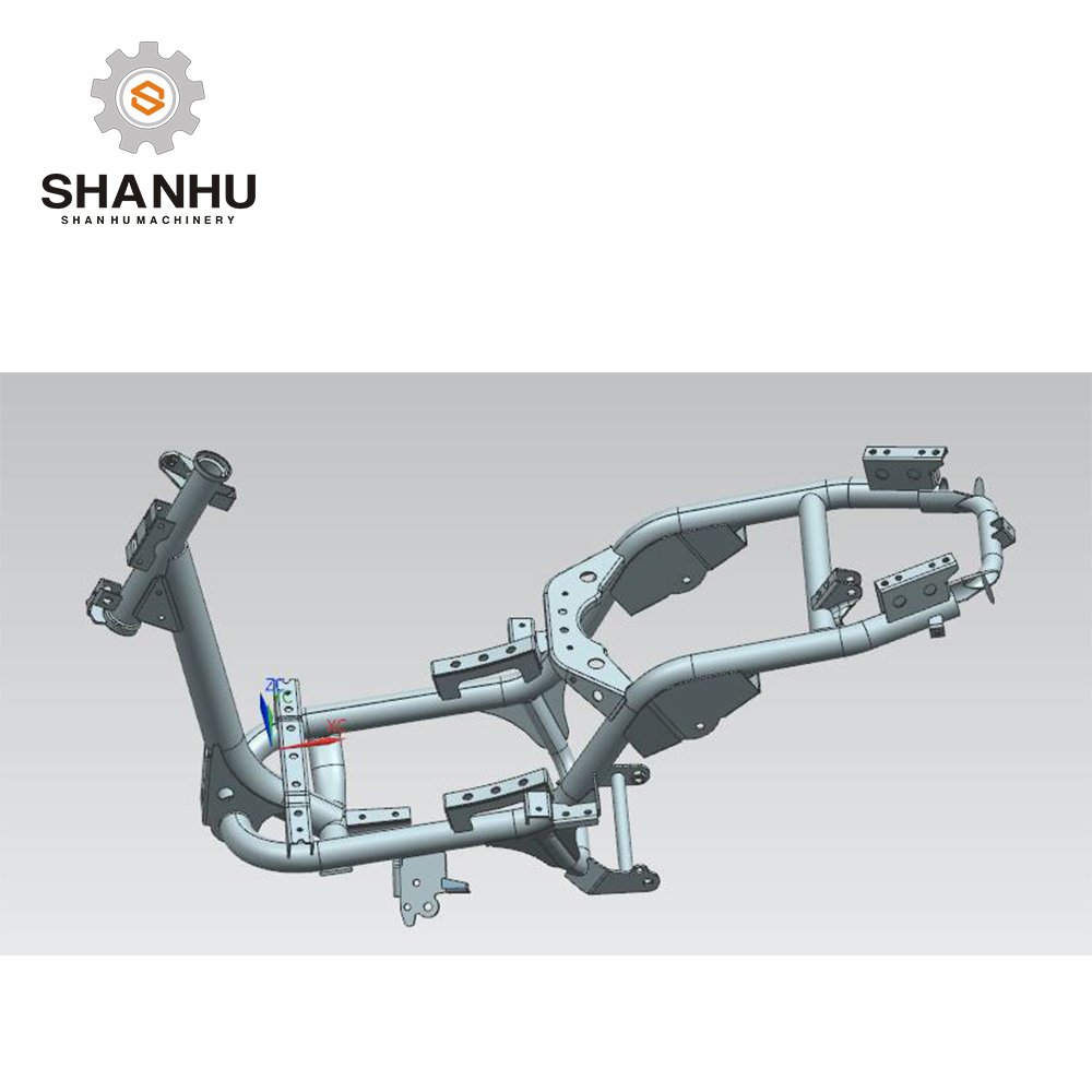 Wholesale custom OEM one piece frame SKD CKD structure electric motorcycle scooter moped frame body parts china