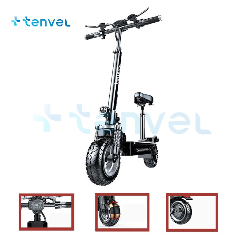 TENVEL 48V folding E scooter with NFC APP control Electric 10 inch Wheel Max Load 150kg Electric Scooter Aluminum alloy frame