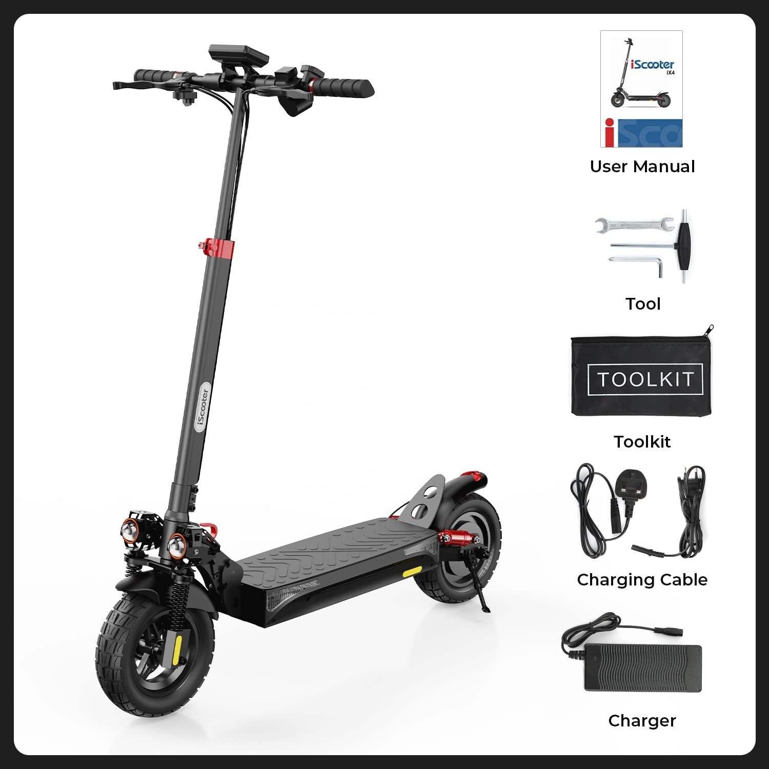 New EU/UK stock T4 iX4 10 inch electric bicycle electric bike 15ah Off-road E-scooter Electric Scooters