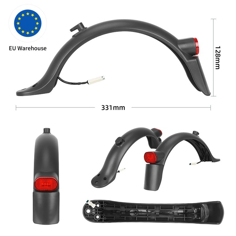 EU Warehouse Electric Scooter Rear Fender With Tail Light For Xiaomi M365 Pro Pro2 1S Scooter Repair Accessories Parts