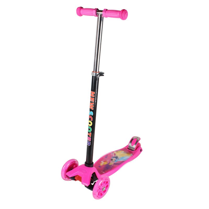 Factory cheap 3 wheel folding adjust height kids electric scooter children kids kick foot scooter