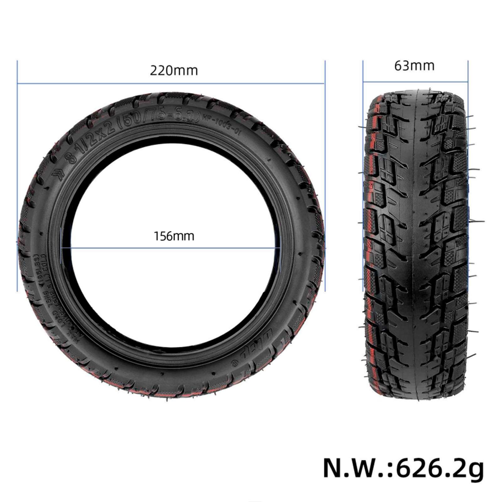 8 1/2 *2 Self-Repairing Tubeless Tire With Glue 8.5 Inch 50/75-6.1 Vacuum Off-road Tires For Xiaomi Mi4 Pro Scooter Tyre Parts