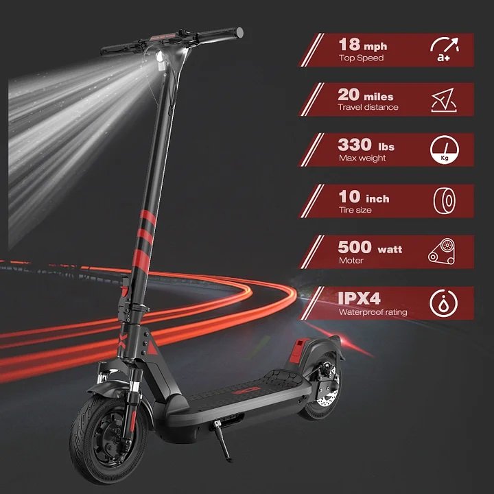 KOOLUX EU Warehouse Stock Free Tax Electric Scooter for Adult Teenagers Powerful 10Inch 36V 10.4Ah Popular E-scooter