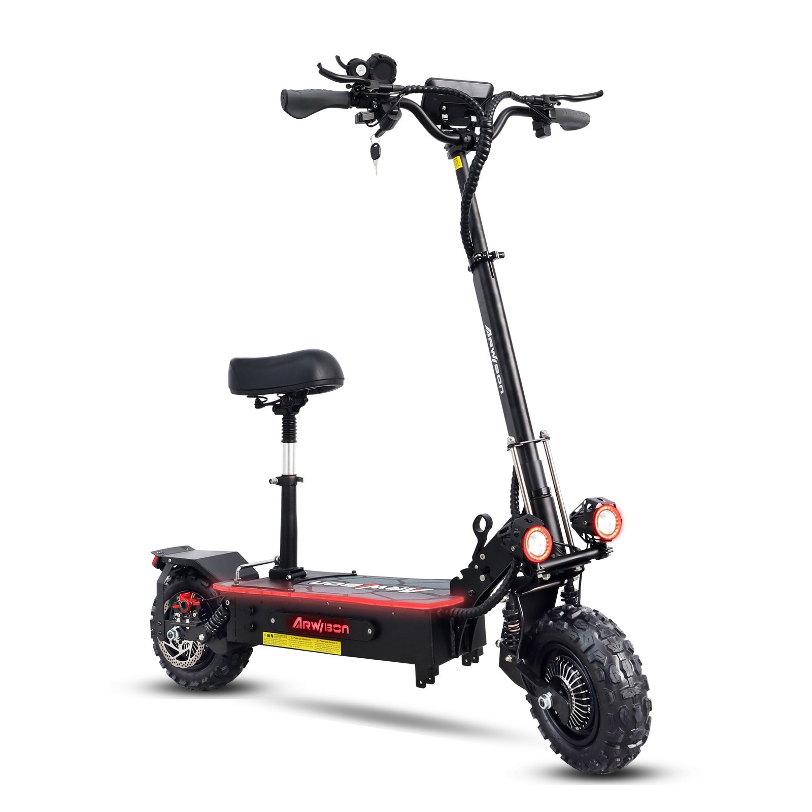 USA Warehouse Arwibon Q06Pro 5600W 60V Adults Fast Electric Scooter 11inch Offroad Seat E Scooter