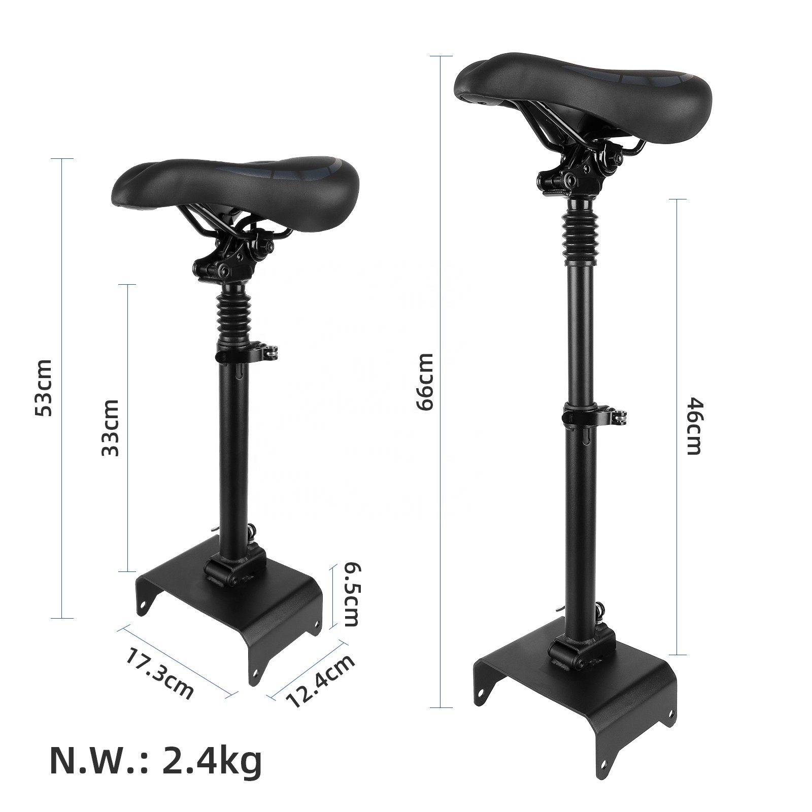 Adjustable Seat for Segway Ninebot F20 F25 F30 F40 Electric Scooters Accessories With Small Saddle Foldable Shock-Absorbing Part