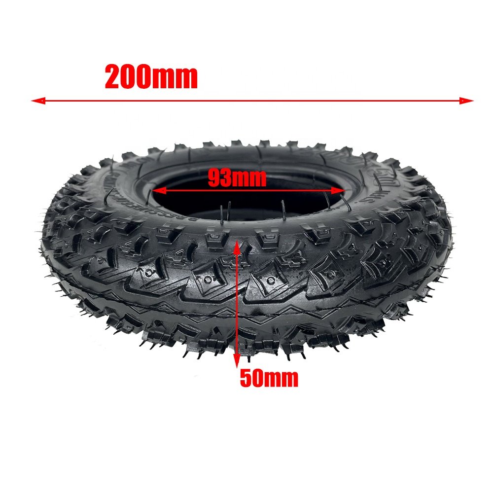 8 inch 200x50 Off-road Inner and Outer Tire for Electric Scooters 4-wheel Skateboards Anti Slip and Wear-resistant Accessories