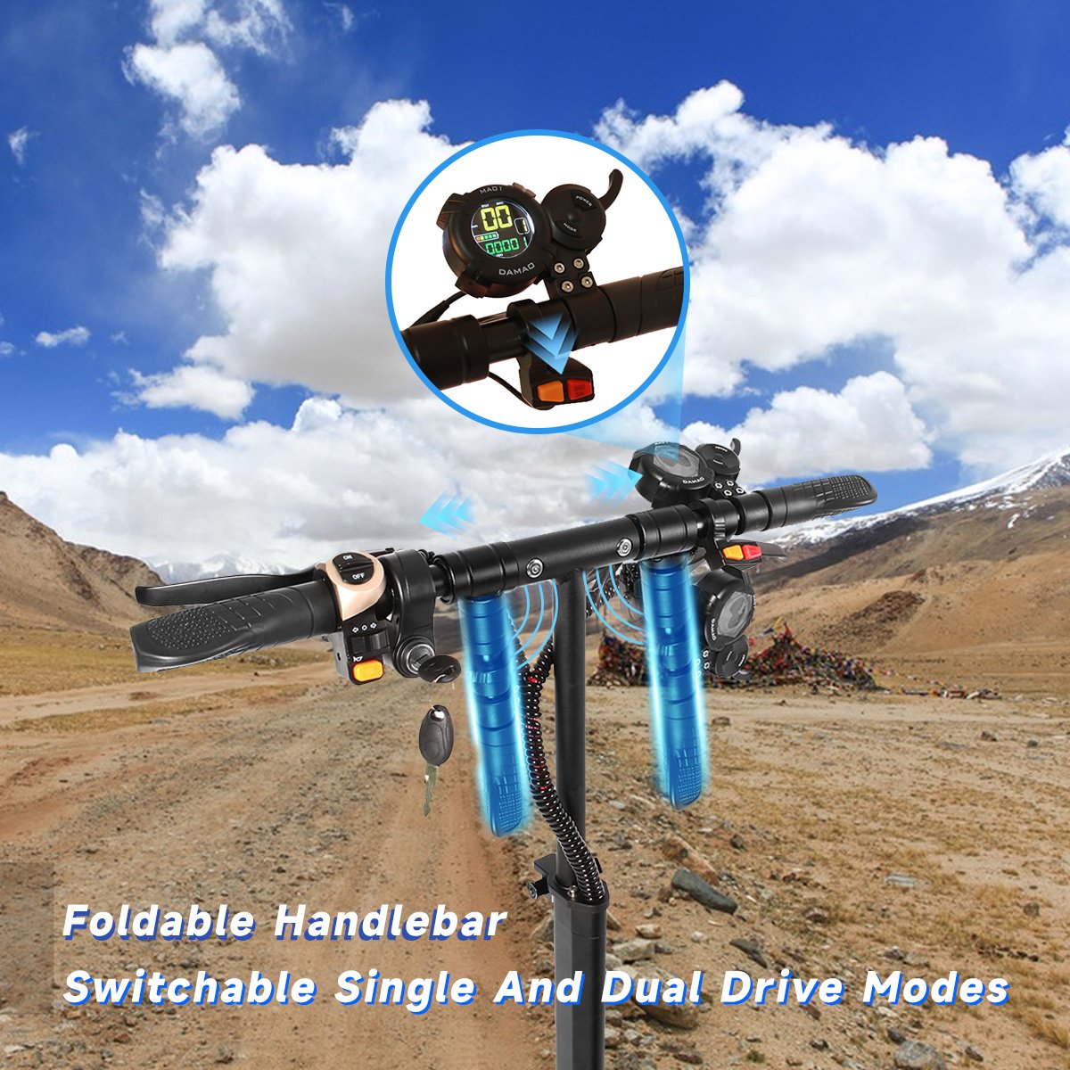 1200W Dual Brushless Motor Off Road 25km/h 60km/h Cheap And Fast 11 Inch E Bike Electric Scooters with 120kgs