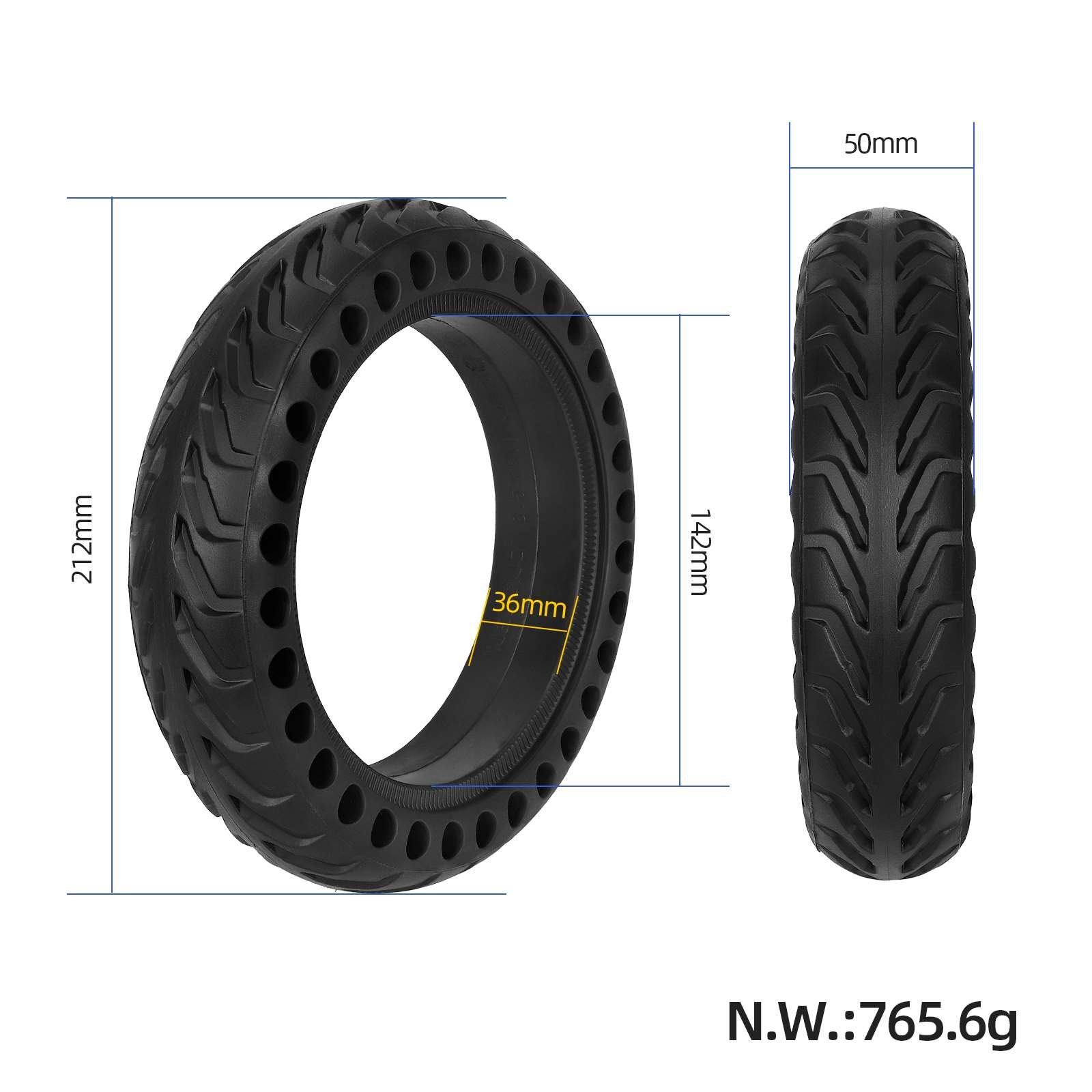 8 1/2 x 2 Honeycomb Tire For 8.5 inch Electric Scooter Explosion -proof tire M365 1S Pro2 Scooter Porous Solid Tyre Parts
