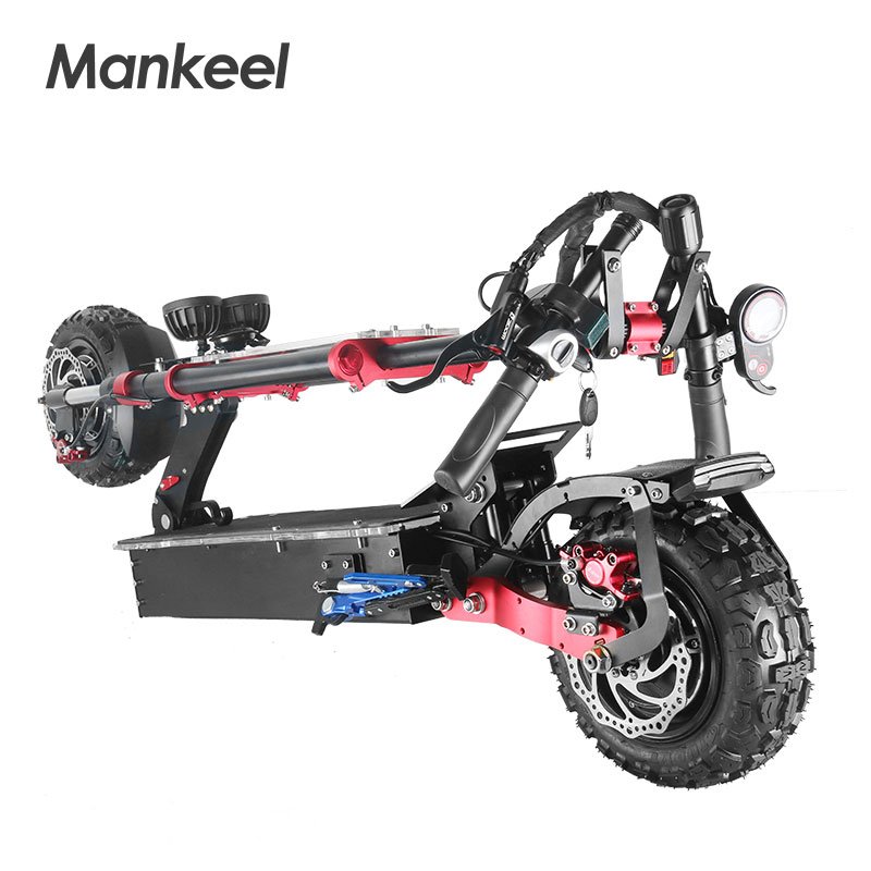High Quality Off Road Electric Scooter 11 inch Big Wheel Double Motor 2700w Folding Kick Scooter with Display Turn Signal Horn