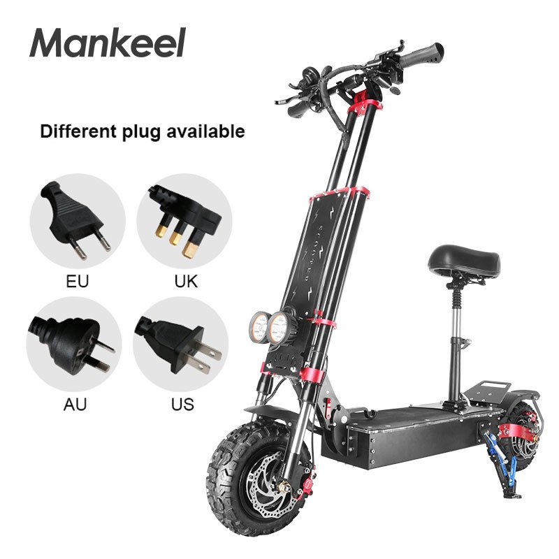 High Quality Off Road Electric Scooter 11 inch Big Wheel Double Motor 2700w Folding Kick Scooter with Display Turn Signal Horn
