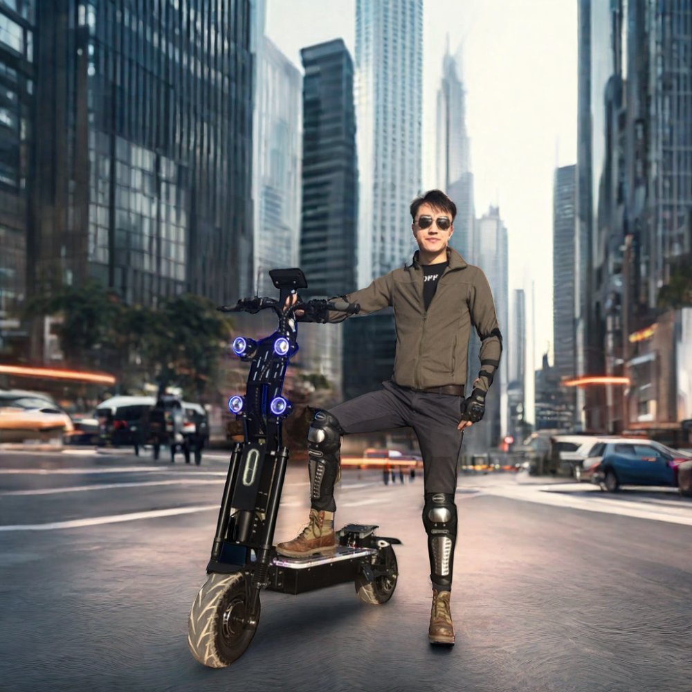 72v 8000W 13inch heavy long run large dual motor electric off road electric scooter adult dualtron scooter