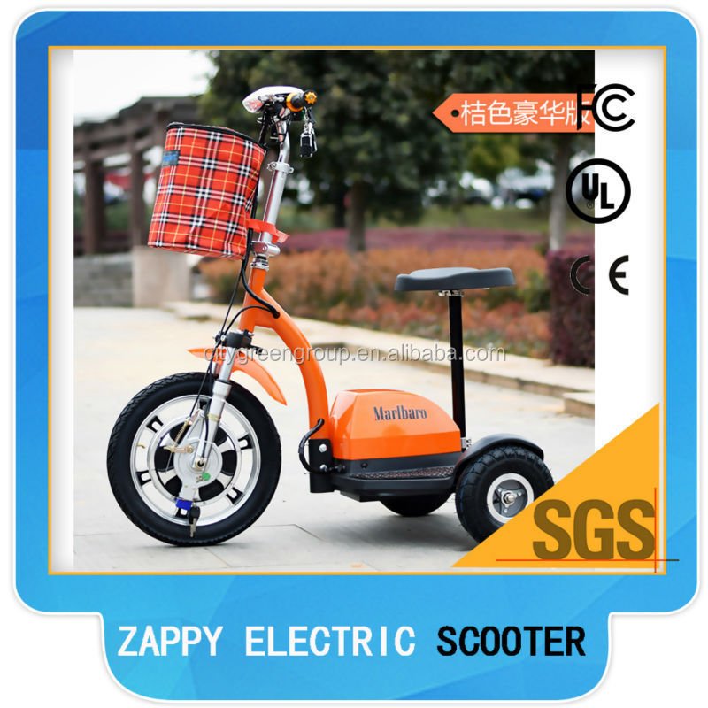 hot selling electric scooter 3 wheel/zappy scooter three wheel electric scooter 350W/500W(Green-TBZ01)