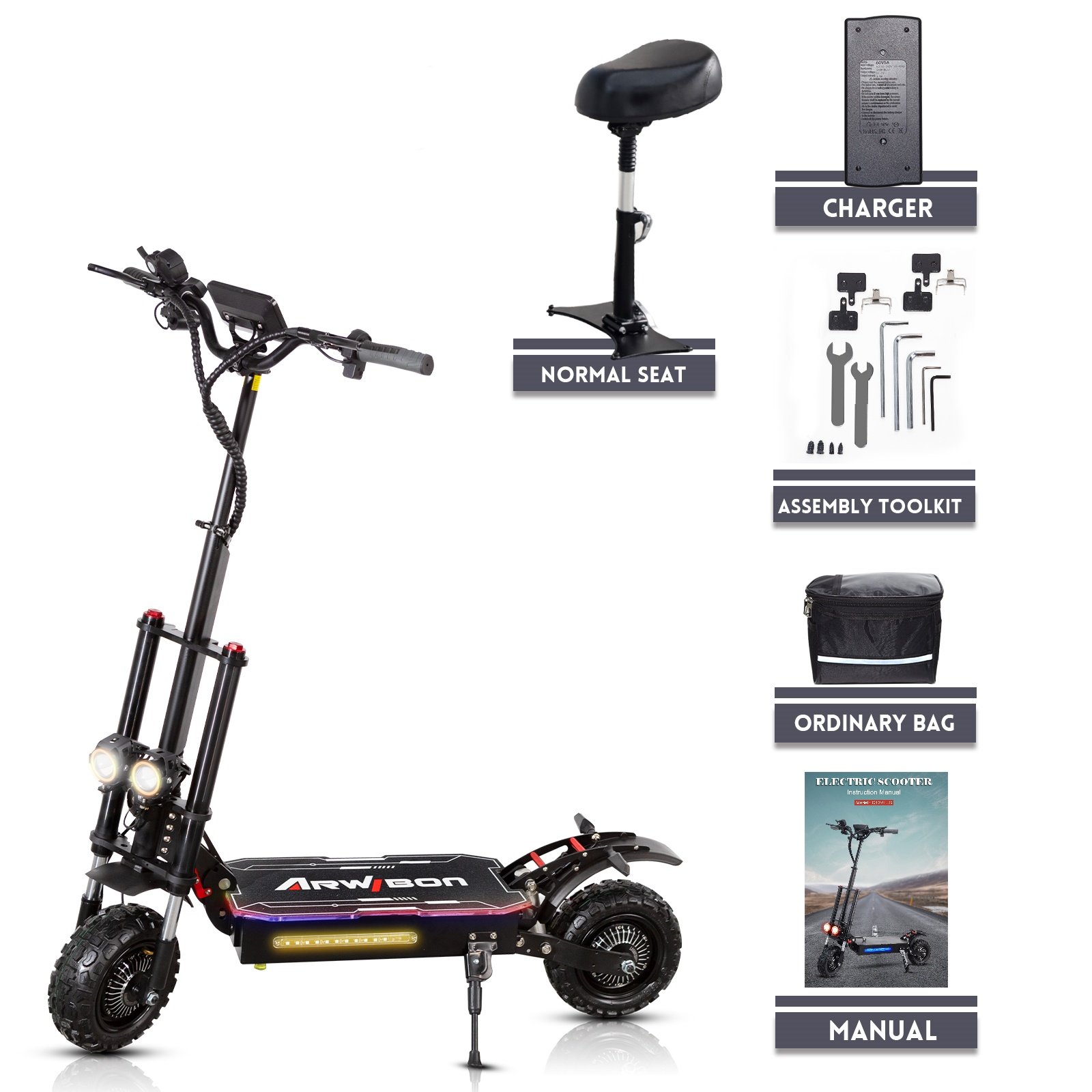 USA EU Warehouse 5600w Dual Motor Fast Speed Scooters 38ah battery long range Off Road Electrical 6000W Electric Scooter