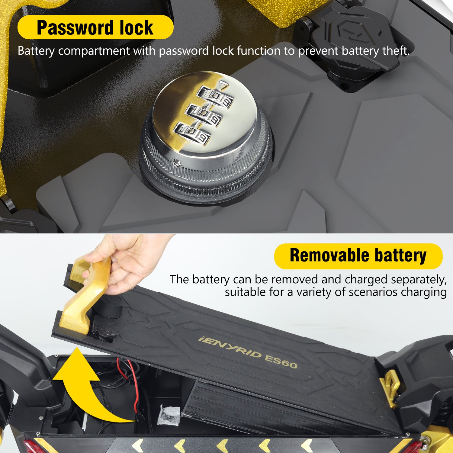 Hot Selling 23AH 2400W Foldable E Scooter Dual Motor iENYRID ES60 Electric Scooter For Men Adults