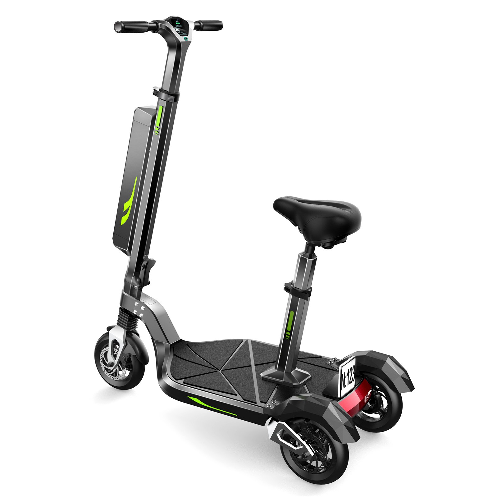 2024 New Patented Electric Scooters With Trailer 3 Wheels E Scooter For Kid & Adults 500W 48V 10Ah IPX5 Foldable Escooter