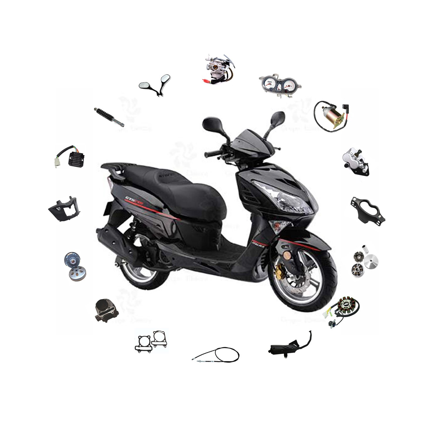 GTS175 spare parts Italika scooter aftermarket spare parts chinese factory wholesale direct supply
