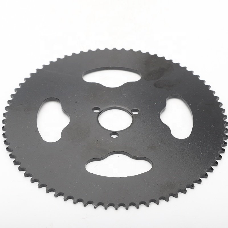 High quality T8F 74T Tooth Pocket Bike Steel Rear Chain Sprocket For 2 Stroke 47cc 49cc Goped Scooter Mini Moto Kids ATV Quad
