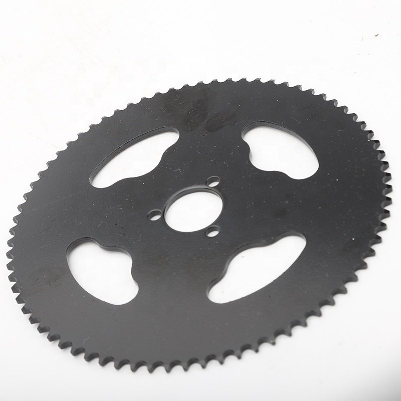 High quality T8F 74T Tooth Pocket Bike Steel Rear Chain Sprocket For 2 Stroke 47cc 49cc Goped Scooter Mini Moto Kids ATV Quad
