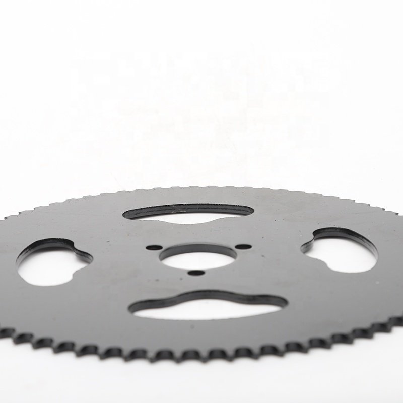 High quality T8F 74T Tooth Pocket Bike Steel Rear Chain Sprocket For 2 Stroke 47cc 49cc Goped Scooter Mini Moto Kids ATV Quad