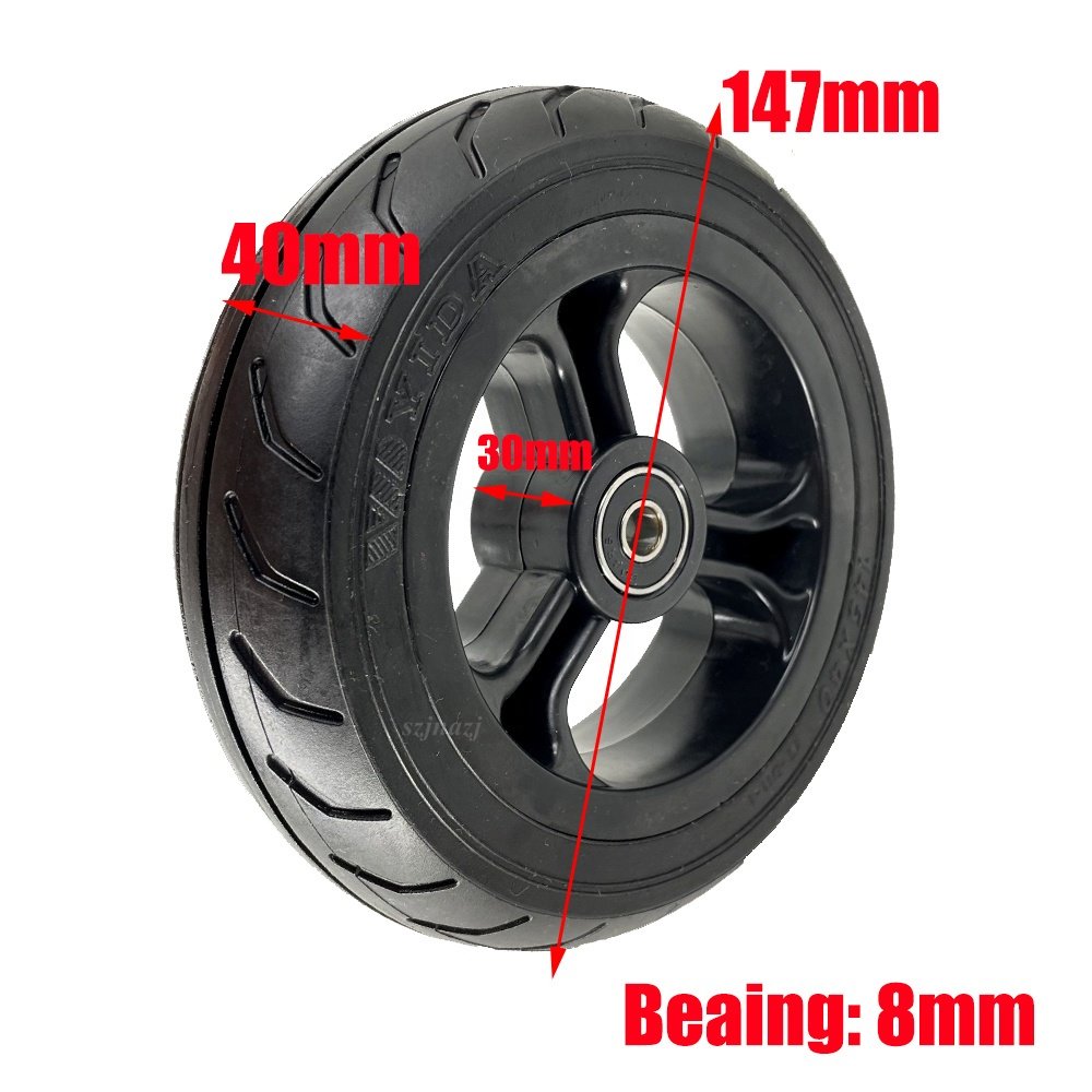 145x40 Solid Wheel 6 Inch Non-Pneumatic Explosion-proof Tire for Foldable Mini Electric Scooter Accessories