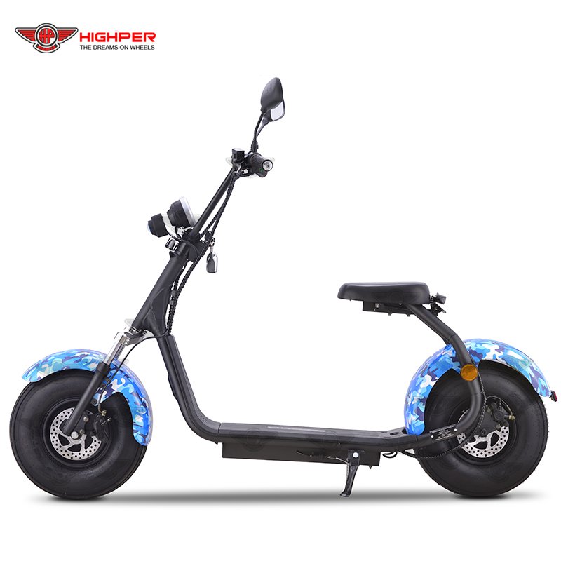 1000W 48V/60V EEC Approved Big Fat Tire Electric Scooter for Adult, Powerful Electric Scooter