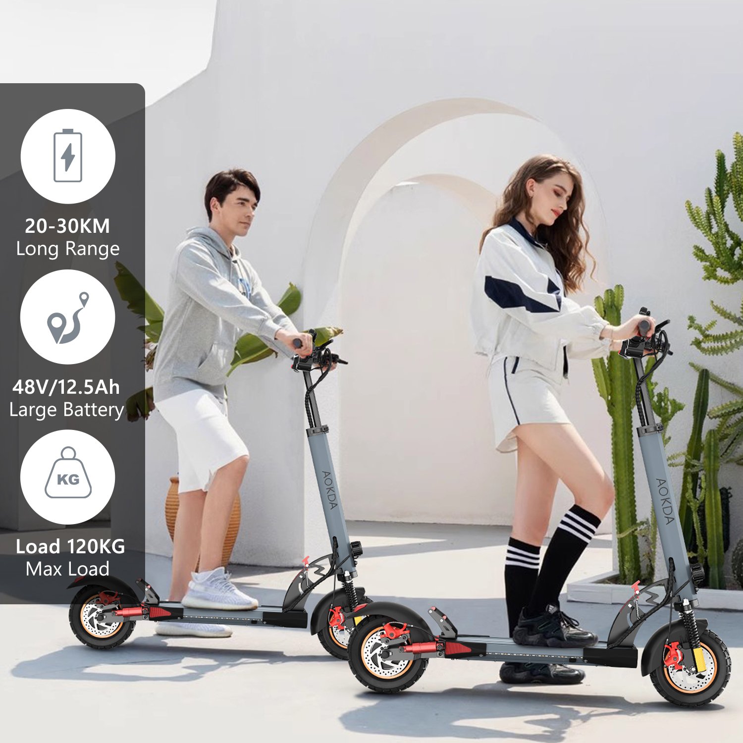 Popular!!! US EU stock original AOKDA A1 best electric scooter with seat with max load 150kg iE kugoo m4 pro