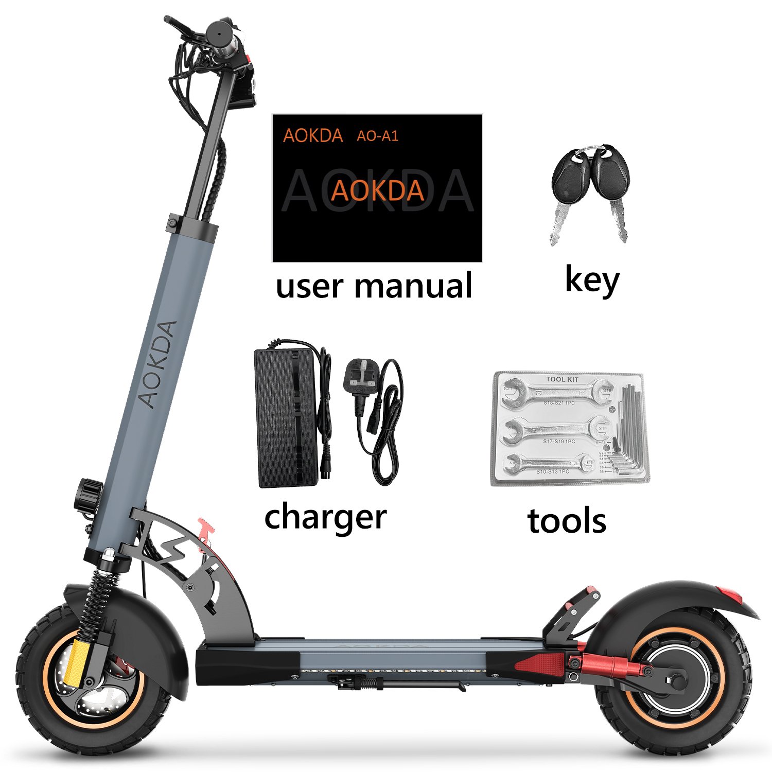 Popular!!! US EU stock original AOKDA A1 best electric scooter with seat with max load 150kg iE kugoo m4 pro