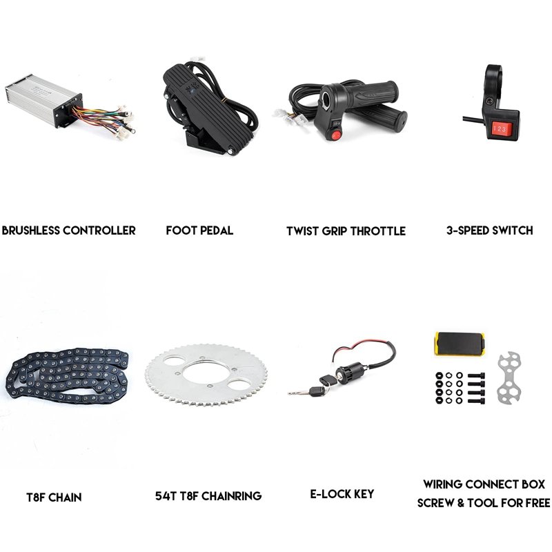 Kunray 48V 1600W High Speed BLDC Motor Engine Brushless DC for Electric Scooter & Mountain Bicycle Conversion Kit